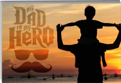 Ordershock 45.72 cm My Dad My Hero Poster with Sunboard Love Family Wall Self Adhesive Sticker(Pack of 1)
