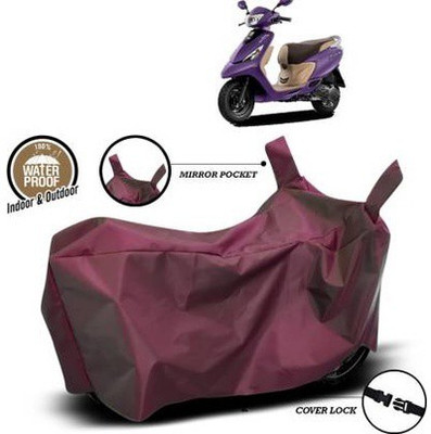 KEDIT Two Wheeler Cover for TVS(Zest 110, Maroon)