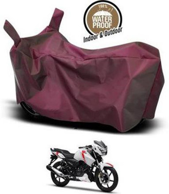 KEDIT Two Wheeler Cover for TVS(Apache RTR 160, Maroon)