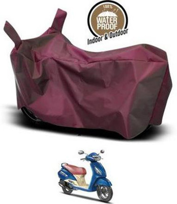KEDIT Two Wheeler Cover for TVS(Jupiter 125, Maroon)