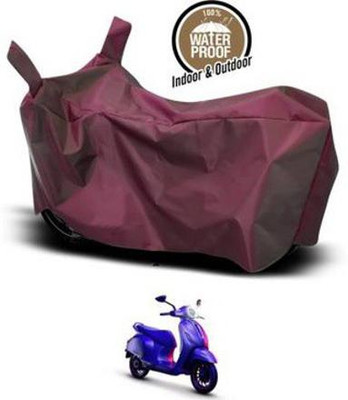 KEDIT Two Wheeler Cover for Bajaj(Chetak, Maroon)