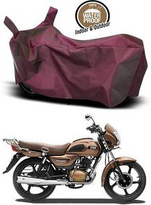 KEDIT Two Wheeler Cover for TVS(Radeon, Maroon)