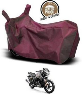 KEDIT Two Wheeler Cover for TVS(Apache RTR 180, Maroon)