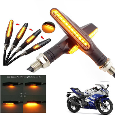 Generox Front, Rear LED Indicator Light for Yamaha YZF R15 S(Amber)