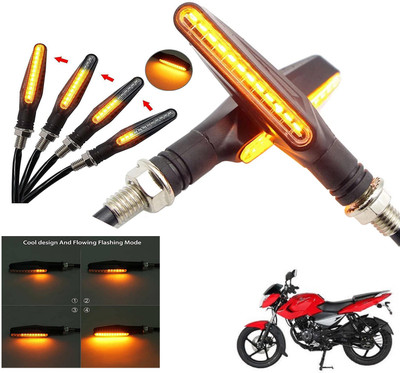Generox Front, Rear LED Indicator Light for Bajaj Pulsar 135 LS DTS-i(Amber)