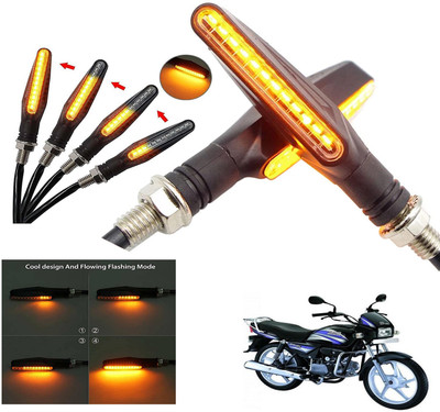 Generox Front, Rear LED Indicator Light for Hero Splendor Pro(Amber)