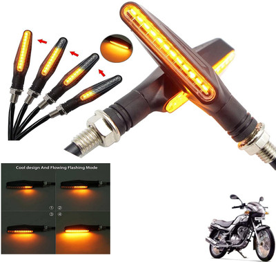Generox Front, Rear LED Indicator Light for TVS Fiero F2(Amber)