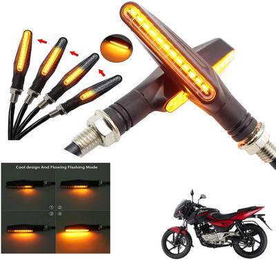 Generox Front, Rear LED Indicator Light for Bajaj Pulsar 180(Amber)