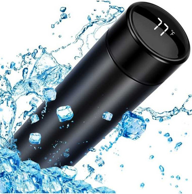 ABPM ROTALTO Hot & Cold Bottle Temperature Display Indicator, 500 ML (Black) 500 ml Bottle(Pack of 1, Black, Plastic)