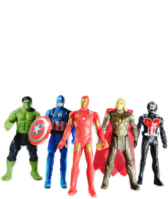 hyrex The Team Avengers Set of Five Action Figures ( multicolour)(Multicolor)
