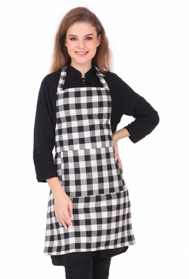 Syntus Cotton Chef's Apron - Free Size(White, Single Piece)