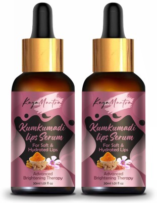 KayaMantra Kumkumadi Lip Serum for Soft, Shine, Glossy & Hydrated Lips - Pack of 2 Strawberry(Pack of: 2, 60 g)