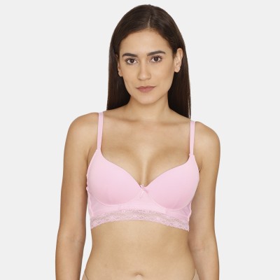 Rosaline By Zivame Women T-Shirt Lightly Padded Bra(Pink)