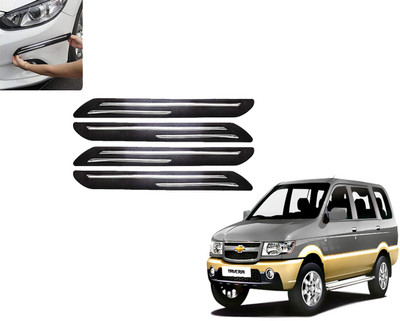 E mart Rubber Car Bumper Guard(Black, Pack of 4, Chevrolet, Tavera)