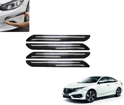 DING-DONG Rubber Car Bumper Guard(Black, Pack of 4, Honda, Civic)