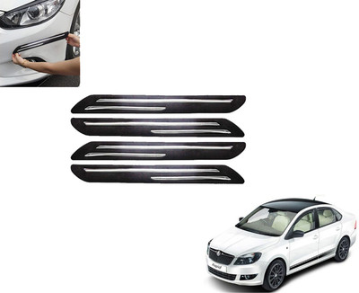 SPDI Rubber Car Bumper Guard(Black, Pack of 4, Skoda, Rapid)
