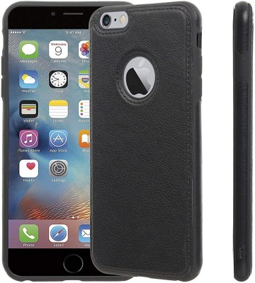 GoPerfect Back Cover for Apple iPhone 6s |Premium Luxury Case| Dual Stiched |Real Leather| Slim Fit(Black, Grip Case, Pack of: 1)