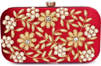 FOR THE BEAUTIFUL YOU Party Red  Clutch