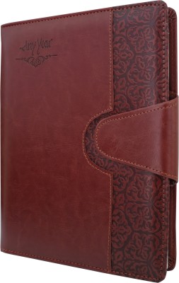 Erminio Palamino Thermal Cover Any Year Edition 365 Days Executive Diary with Zip Pouch & Inc Pen B5 Diary Ruled 365 Pages(Maroon)