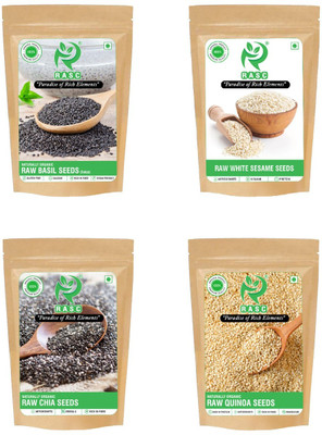 RASC Quinoa, Chia, Basil and Sesame Seeds I Pack of 4 I Each Pack 500g Mixed Seeds(4 x 0.5 kg)