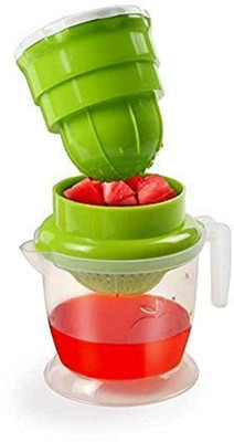 Siyaram traders Plastic Mini Small Nano 2 in 1 Hand Press Manual Juicer,Fruits Juicer Hand Juicer(Green)