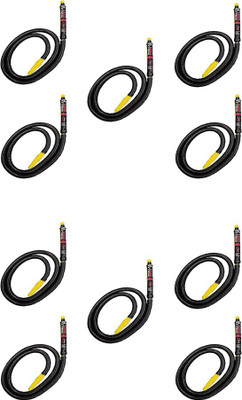 Puff Smart Plastic Black Hookah Hose 1 m(Pack of 10)