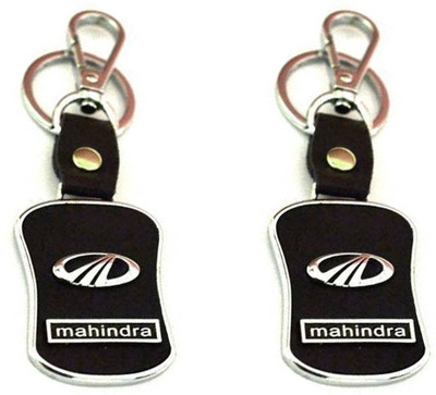 JAINSON MARTIN Combo Of Mahindra Car Logo Leather Hook Keychain For Bike Lovers Key Chain