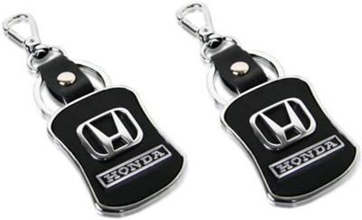 JAINSON MARTIN Combo Of honda Car Logo Leather Hook Keychain For Bike Lovers Key Chain