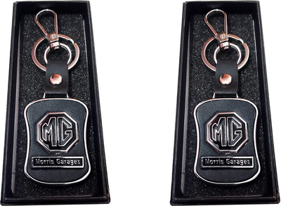JAINSON MARTIN Combo Of MG Car Logo Leather Hook Keychain For Bike Lovers Key Chain