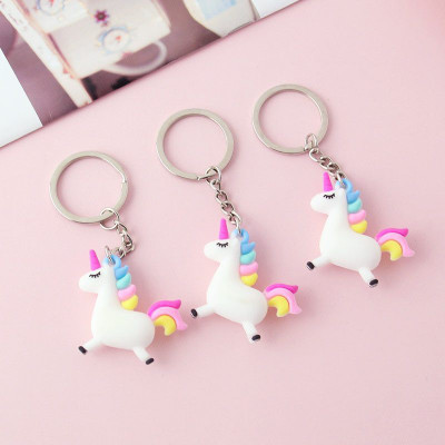 Blue Aura Combo of Three Unicorn Rubber Key Chain Key Chain