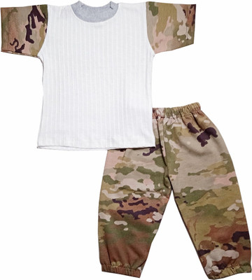 harshvardhanmart Baby Boys Casual T-shirt Track Pants(White)
