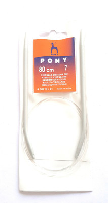 Artonezt 80cm Pony Circular Knitting Needle with Soft Cable Size No. 7 Knitting Pin(Pack of 1)