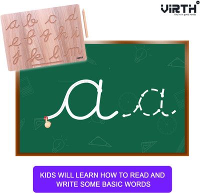 Virth Alphabet Tracing Cursive Board(Brown)