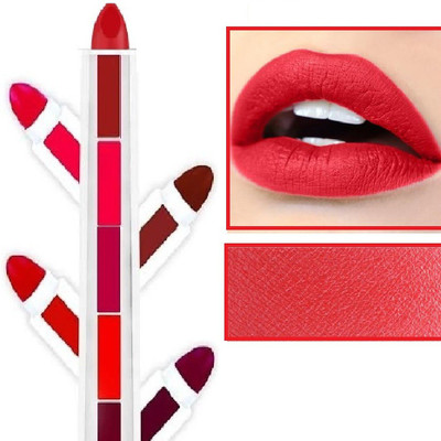 GFSU Creamy Matte 5 in 1 Fabulous Lipsticks 5in1(MULTI COLOR, 7.5 g)