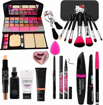 Dyegim Tya 6155 makeup kit with 7 brushses and combo pack of 12(Pack of 12)