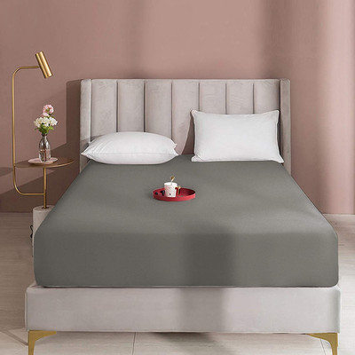 Luxurious Life Fitted Single Size Stretchable, Waterproof Mattress Cover(Grey)