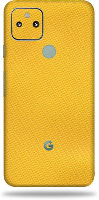 OggyBaba Google Pixel 5A 5g, Carbon Fiber yellow Mobile Skin(Yellow)