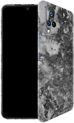 Orgic India Vivo V21 Mobile Skin(Black Marble)