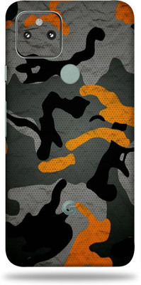 WeCre8 Skin's Google Pixel 5A 5g, Camouflage Orange Mobile Skin(Multicolor)