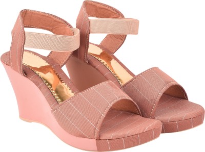 SPPIF Women Wedges(Pink , 6)