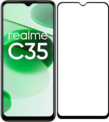 MOBIGENIX Edge To Edge Tempered Glass for realme C35(Pack of 1)