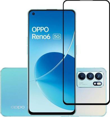 EITANSHA CREATION Edge To Edge Tempered Glass for Oppo Reno 6 5G, Reno 6 (5G)(Pack of 1)