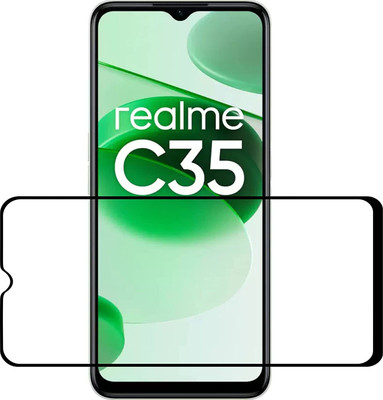 MOBIGENIX Edge To Edge Tempered Glass for realme C35, Realme C35, REALME C35(Pack of 1)