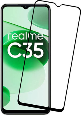MOBIGENIX Edge To Edge Tempered Glass for realme C35, Realme C35, REALME C35(Pack of 1)