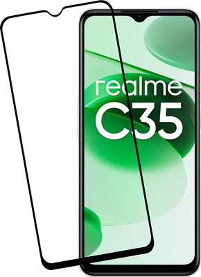 MOBIGENIX Edge To Edge Tempered Glass for realme C35, Realme C35, REALME C35(Pack of 1)