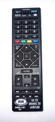 PMRK BEST IN BEST SMART TV Tv LED URC 121 Compatible Best Quality Remote With Full Working Remote Controller(Black)