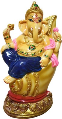 WINSOME COLLECTION Ganesh Ganesha Ganapati Murti Statue Idol for Worship Home Decor Decorative Showpiece  -  18 cm(Polyresin, Gold)