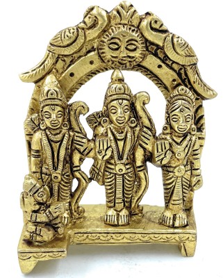 patitpavan Pure Ashtadhatu Small Size Shri Ram Parivar idol Decorative Showpiece  -  6.25 cm(Brass, Gold)