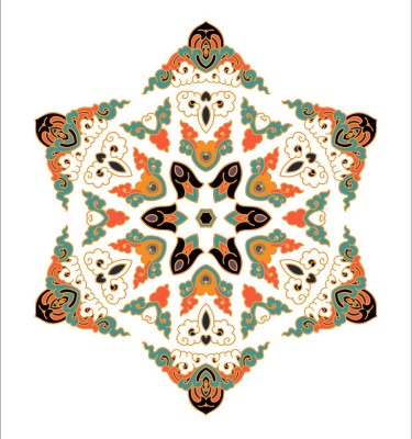 Decor Villa 38 cm 36 Rangoli Decorative Floor Decals-( 38 Cm x 38 Cm) Reusable Sticker(Pack of 1)