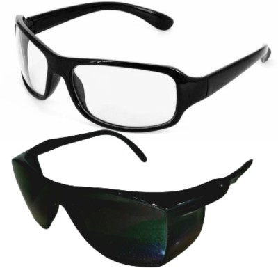 VAST Wrap-around, Sports, Spectacle  Sunglasses(For Men & Women, Clear, Black)